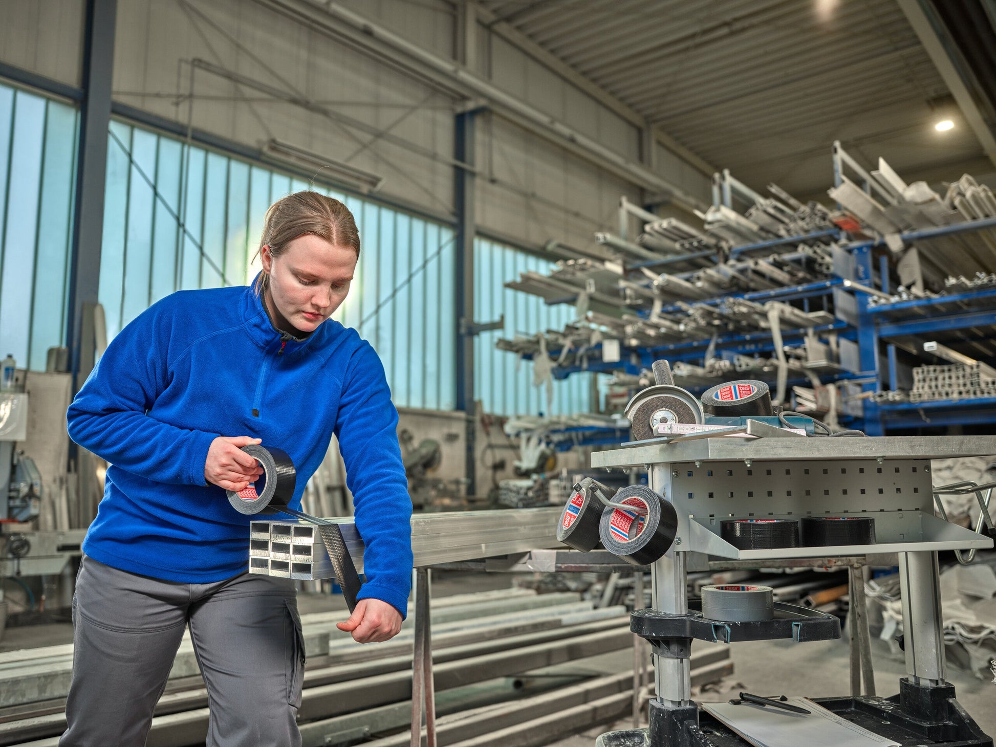 tesa® 4615RC General purpose duct tape - 31 % recycled share, black, 50 mm x 50 m