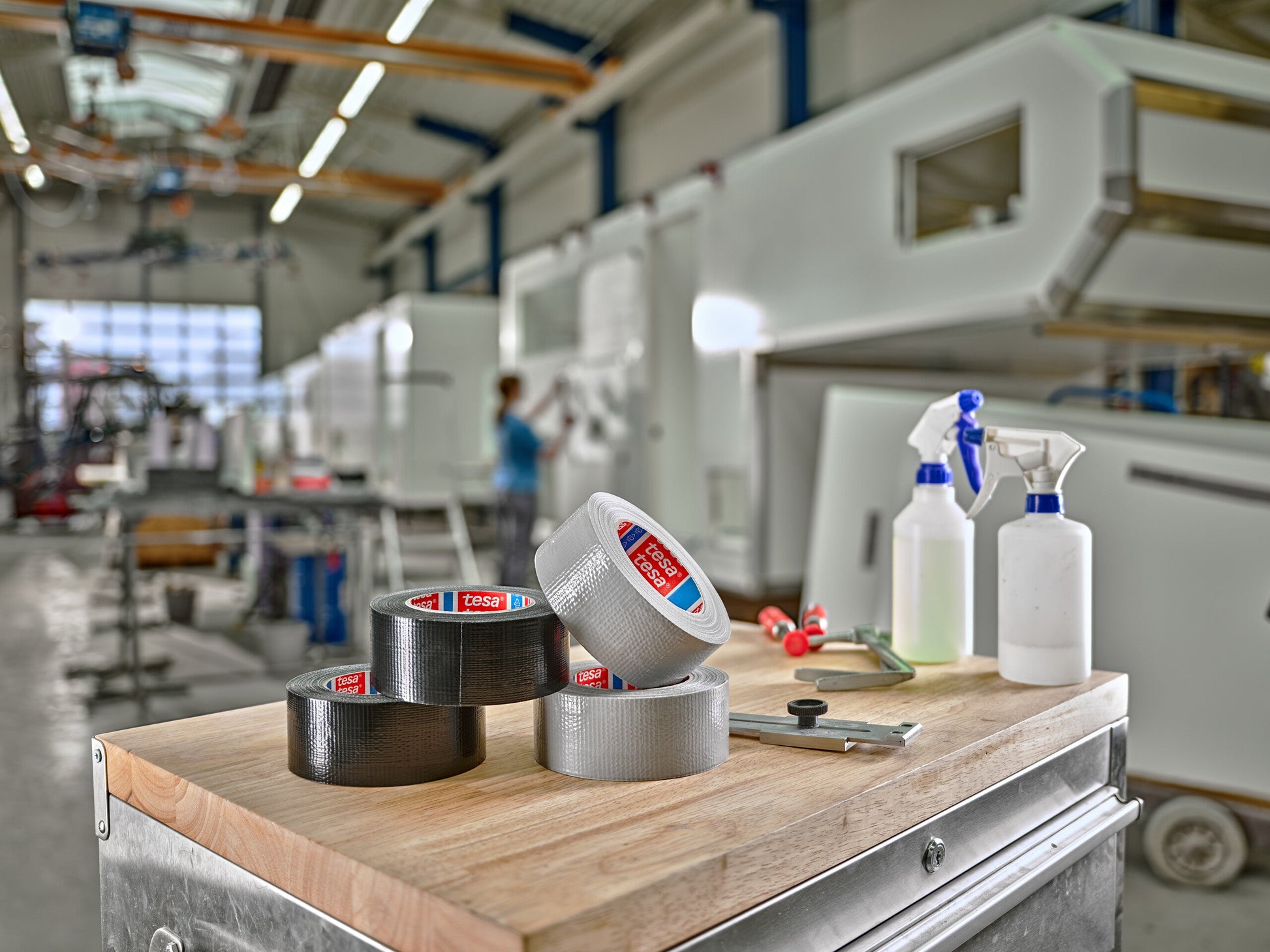 tesa® 4615RC General purpose duct tape - 31 % recycled share, black, 50 mm x 50 m