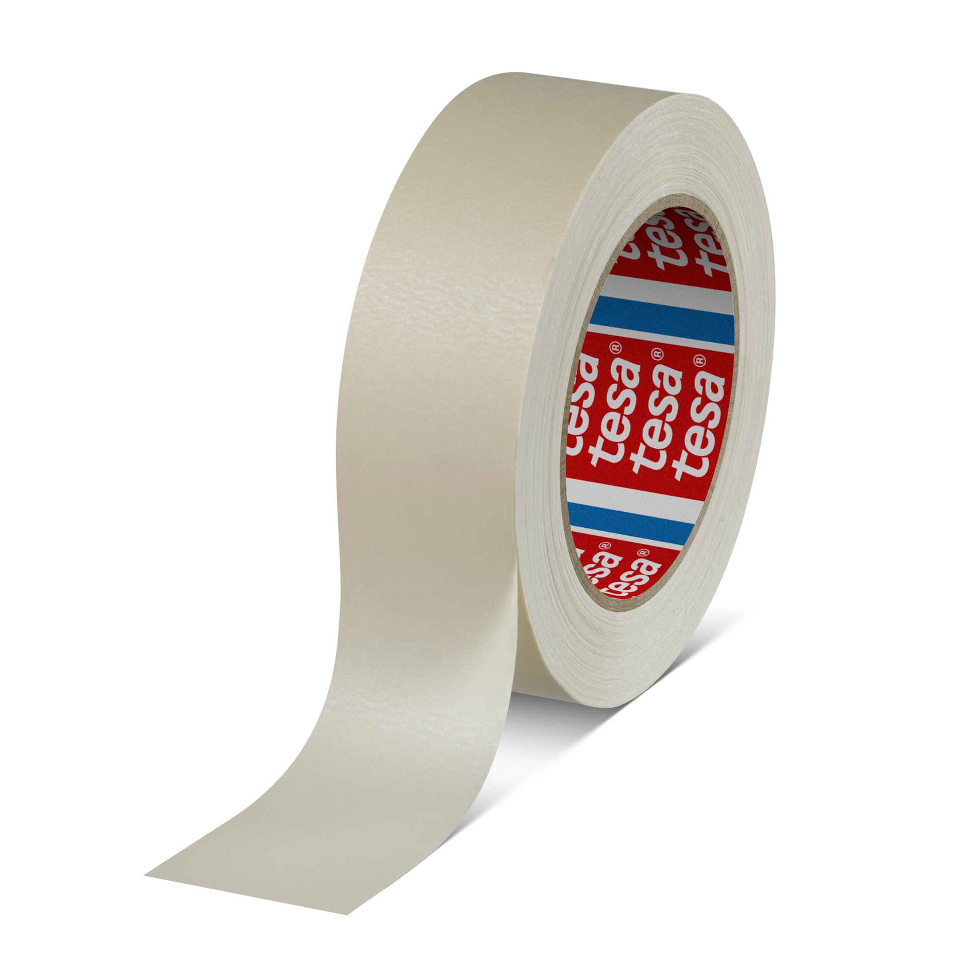 tesa® 4316 Finely crêped paper masking tape for paint spraying, chamois, 70 mm x 50 m