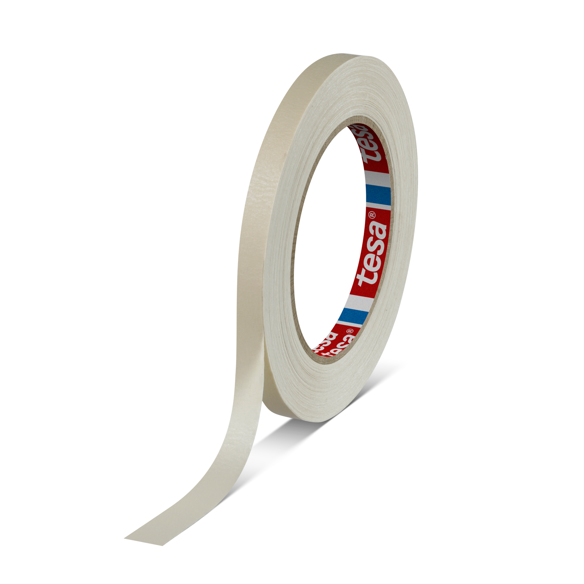 tesa® 4316 Finely crêped paper masking tape for paint spraying, chamois, 70 mm x 50 m