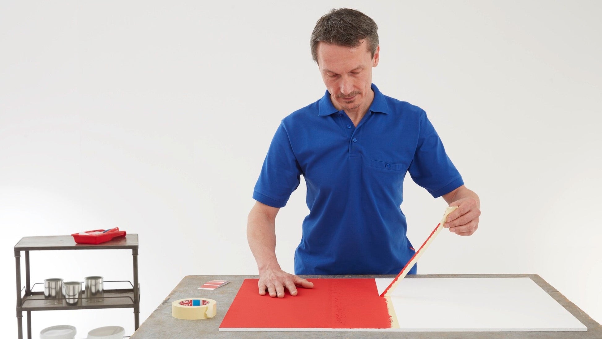 tesa® 4323 General purpose paper masking tape, black, 50 mm x 50 m