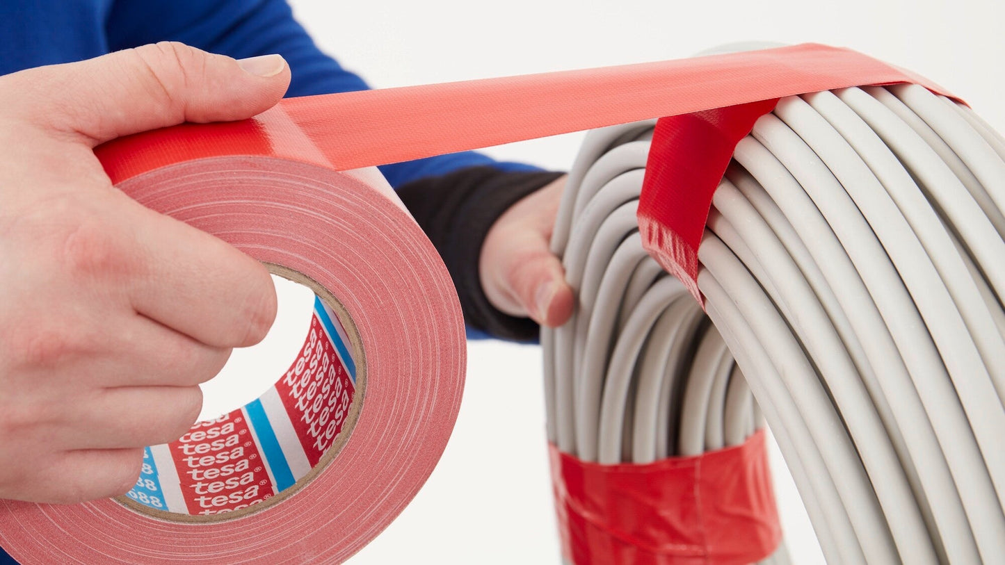 tesa® 4688 Standard polyethylene coated cloth tape, white, 50 mm x 50 m