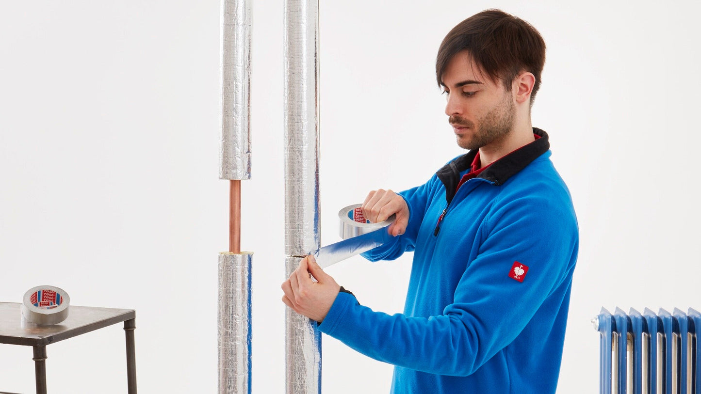 tesa® 60670 Robust aluminum tape - 75µ foil, silver, 1200 mm x 1200 m