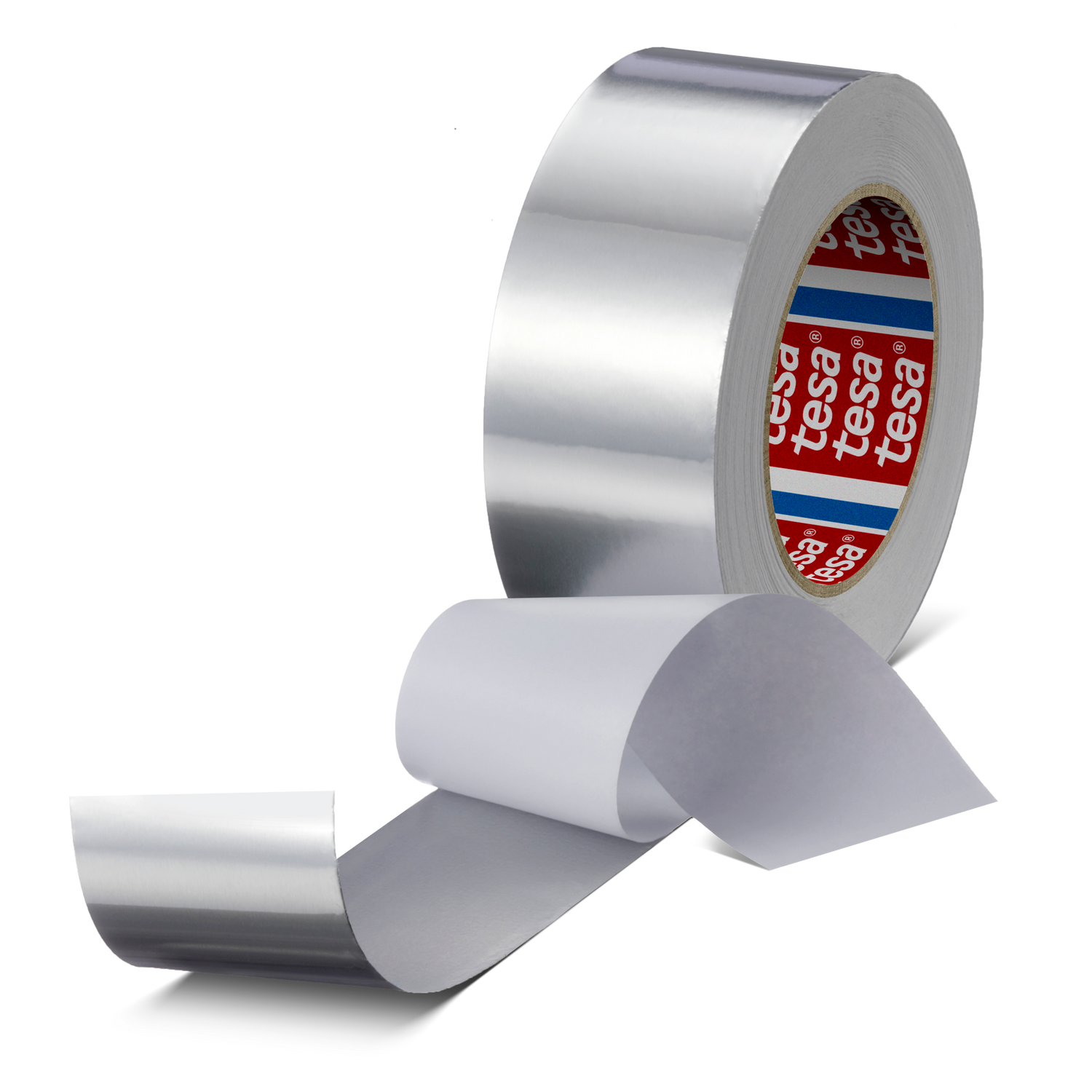 tesa® 60632 Conformable aluminum tape with paper liner - 30µ foil, silver, 50 mm x 50 m